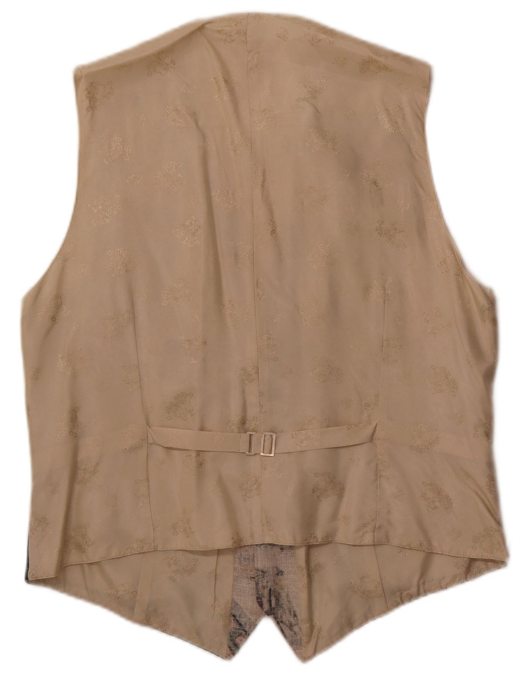 Julius Lang Mens Graphic Waistcoat IT 54 XL Beige Patchwork Viscose