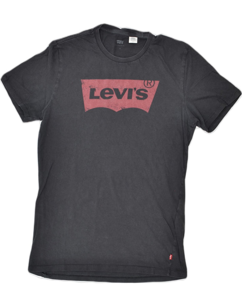 LEVI'S Mens Graphic T-Shirt Top Small Black Cotton | Vintage | Thrift | Second-Hand | Used Clothing | Messina Hembry 