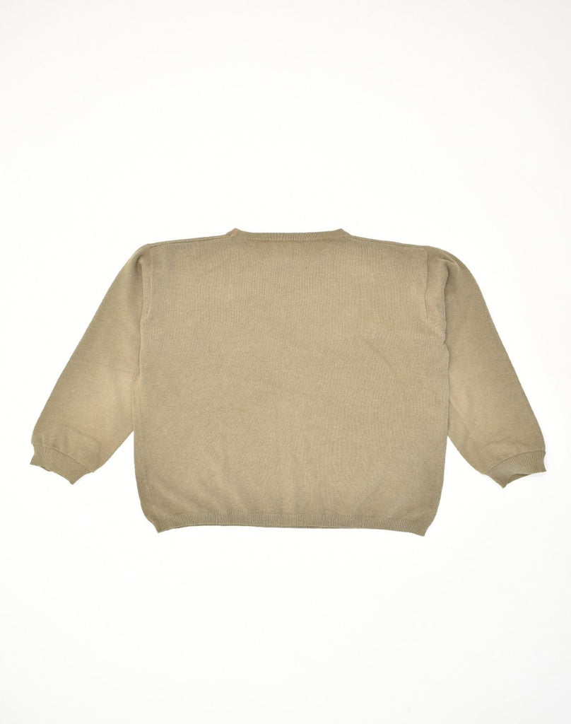 LEVI'S Mens Crew Neck Jumper Sweater Large Beige Ramie | Vintage Levi's | Thrift | Second-Hand Levi's | Used Clothing | Messina Hembry 