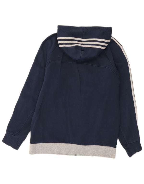 Adidas Mens Zip Hoodie Sweater Medium Navy Blue Cotton