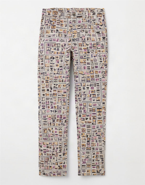 Gant Womens Flag Straight Casual Trousers W27 L27 Multicoloured Cotton
