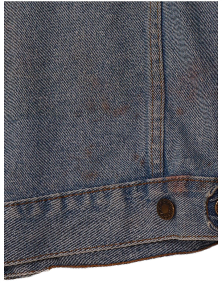 MAGIC VENTURE Womens Denim Jacket UK 16 Large Blue Cotton