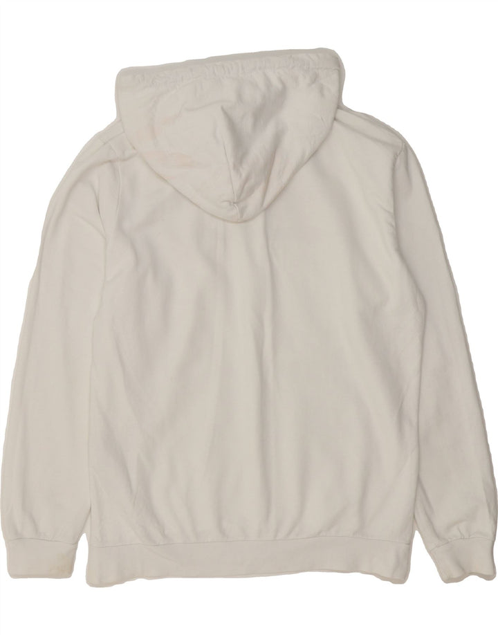 LOTTO Mens Graphic Hoodie Jumper Small White Cotton Vintage Lotto and Second-Hand Lotto from Messina Hembry 