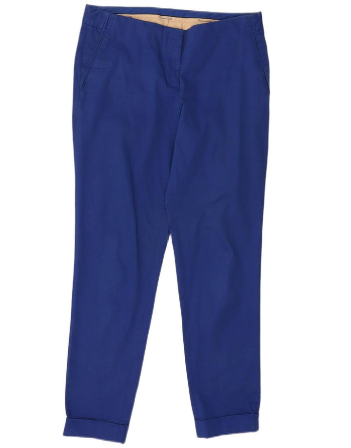 MASSIMO DUTTI Womens Slim Chino Trousers EU 40 Medium W30 L29 Blue