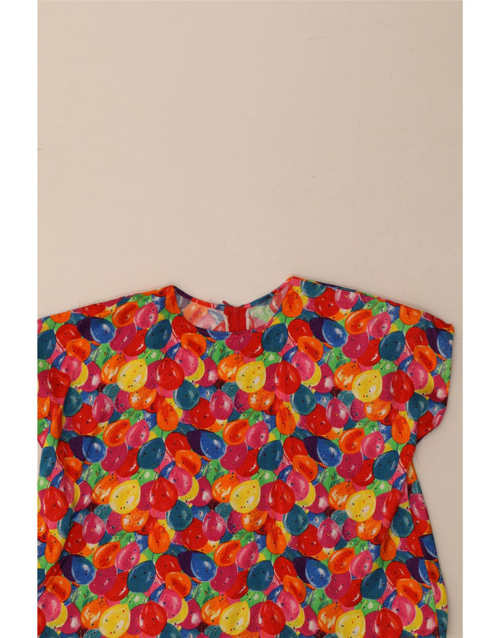 VINTAGE Womens Abstract Pattern Crop Blouse Top UK 12 Medium Multicoloured Vintage Vintage and Second-Hand Vintage from Messina Hembry 