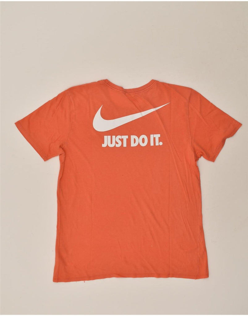 NIKE Mens Graphic T-Shirt Top Large Orange Cotton | Vintage Nike | Thrift | Second-Hand Nike | Used Clothing | Messina Hembry 