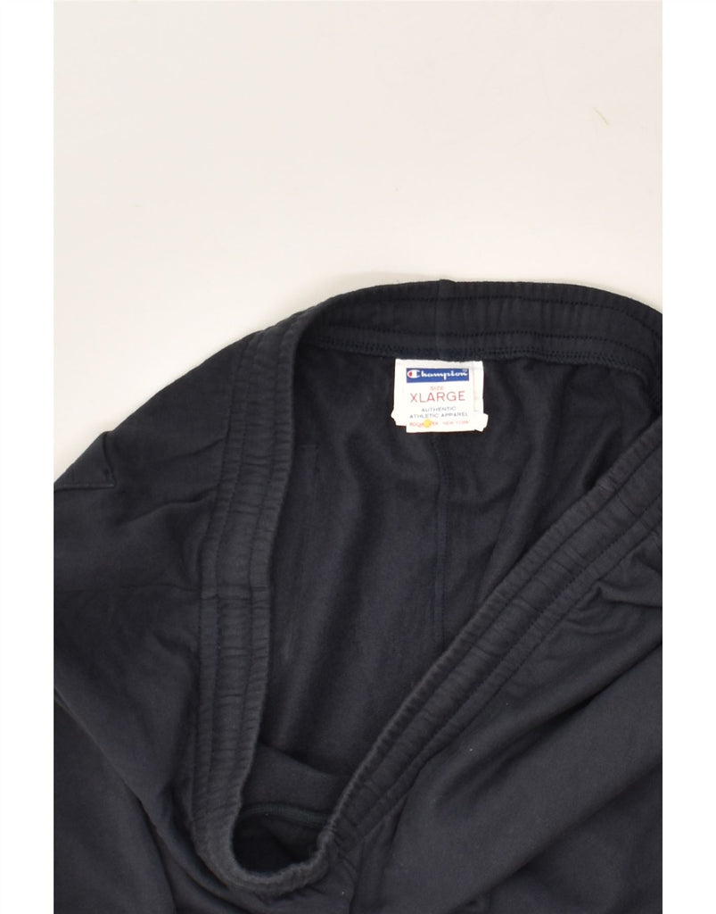 CHAMPION Womens Tracksuit Trousers Joggers UK 18 XL Navy Blue Cotton | Vintage Champion | Thrift | Second-Hand Champion | Used Clothing | Messina Hembry 