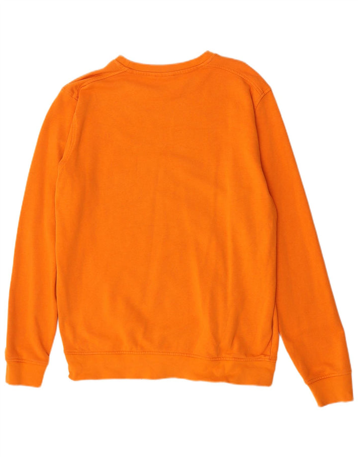 Ellesse Mens Graphic Sweatshirt Jumper Large Orange Cotton