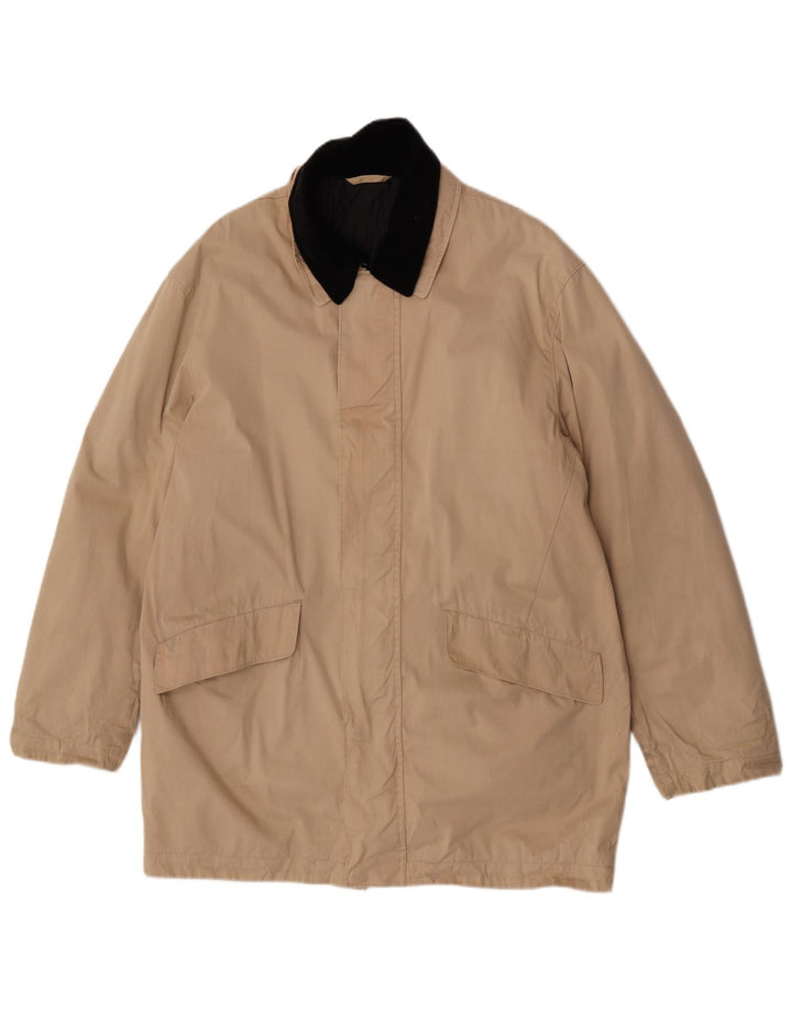 Gant Mens Overcoat UK 40 Large Beige Colourblock