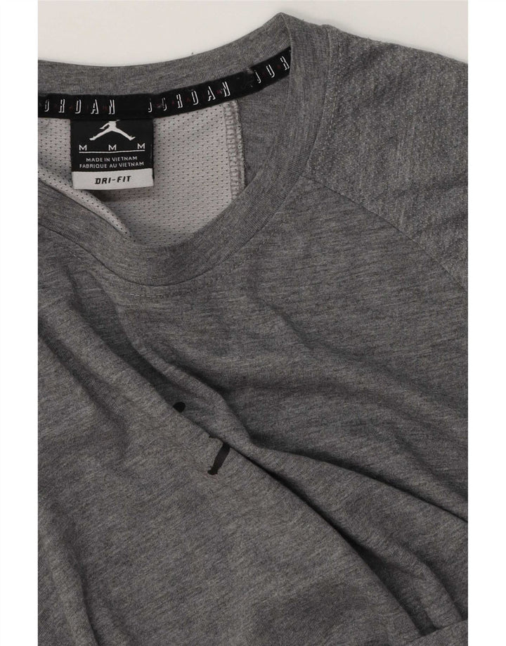 Jordan Mens Graphic T-Shirt Top Medium Grey Colourblock