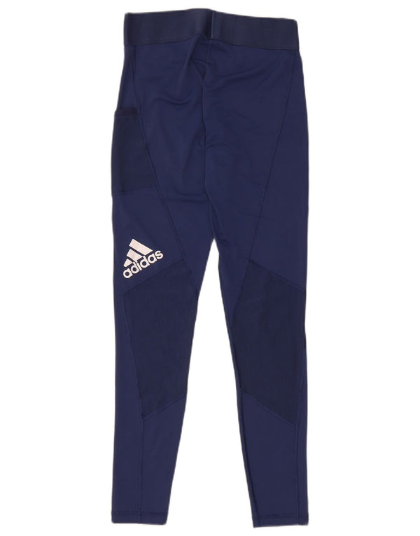 Adidas Womens Leggings UK 8/10 Small Navy Blue