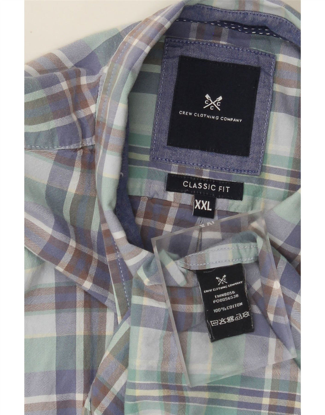 CREW CLOTHING Mens Classic Fit Shirt 2XL Multicoloured Check Cotton