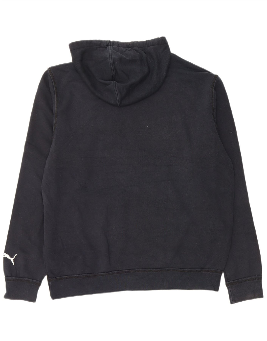Puma Mens Graphic Hoodie Jumper Large Navy Blue