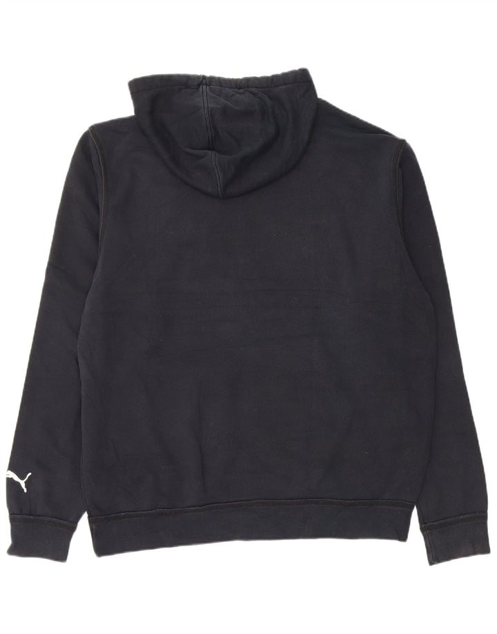 Puma Mens Graphic Hoodie Jumper Large Navy Blue