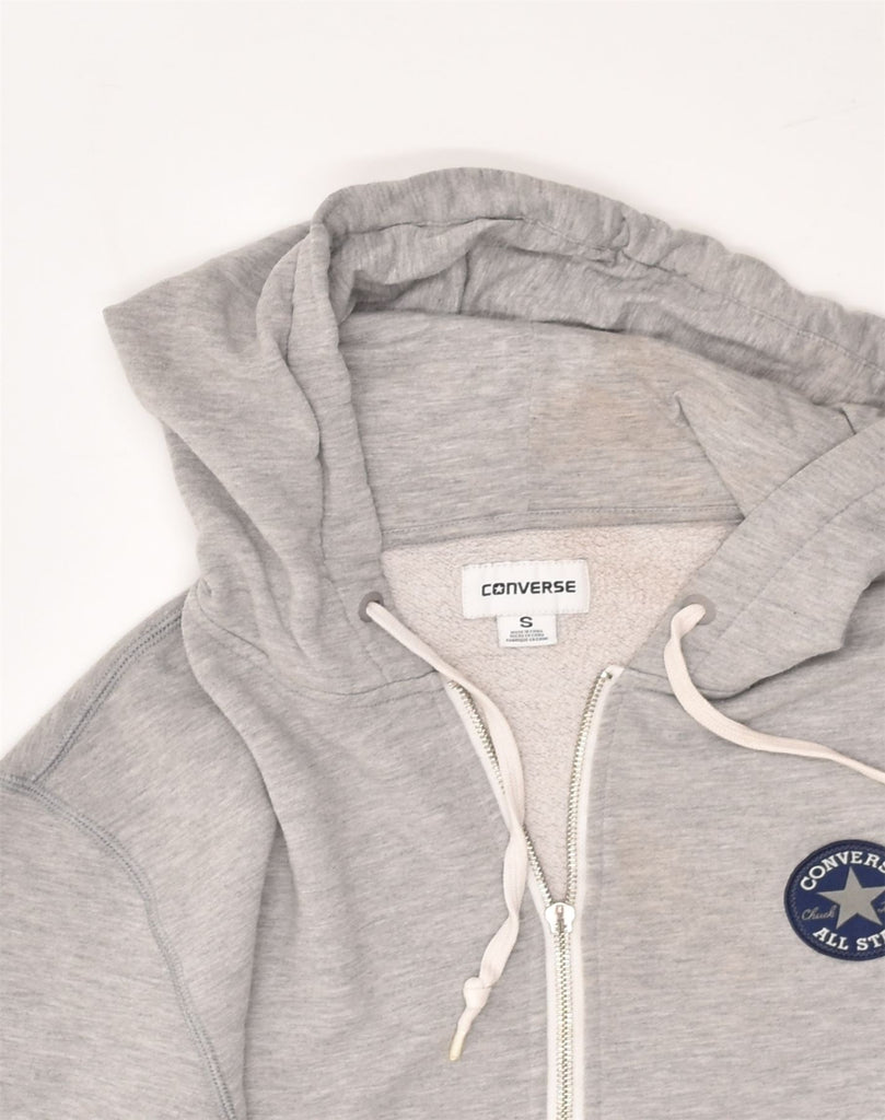 CONVERSE Mens Zip Hoodie Sweater Small Grey Cotton | Vintage Converse | Thrift | Second-Hand Converse | Used Clothing | Messina Hembry 