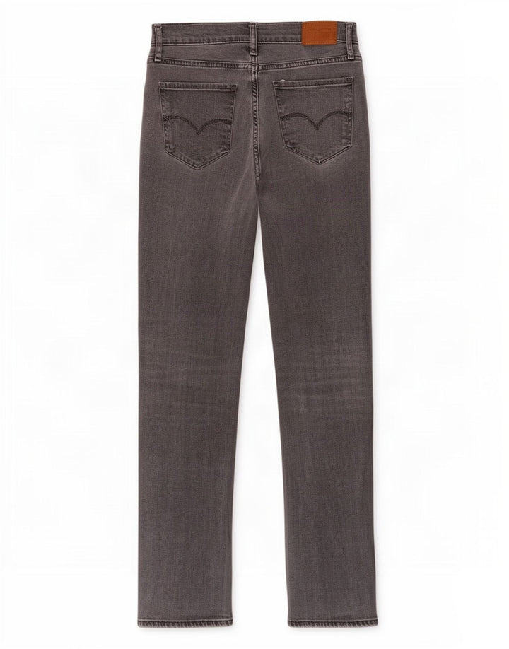 Levi's Womens 724 High Rise Straight Jeans W25 L30 Grey Lyocell
