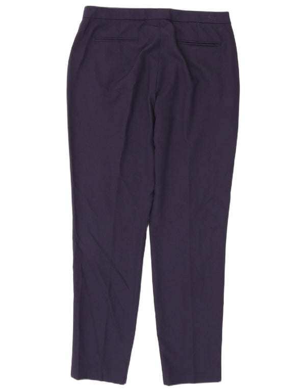 Reiss Womens Slim Fit Chino Trousers UK 12 Medium W32 L29 Navy Blue Viscose