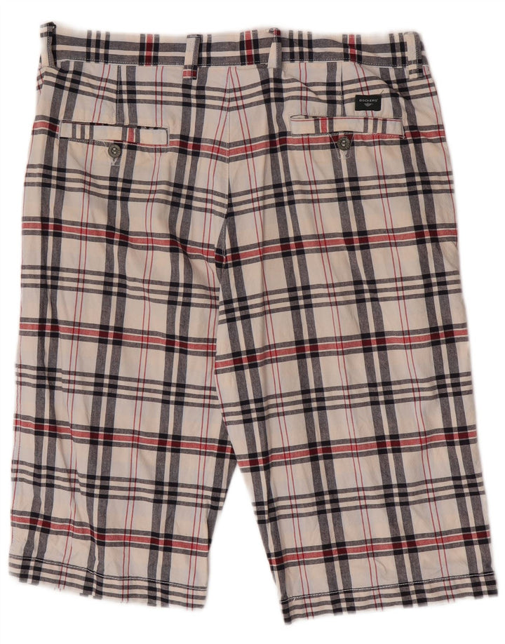 Dockers Mens Khakis Slim Fit Casual Shorts W36 Large Multicoloured Check