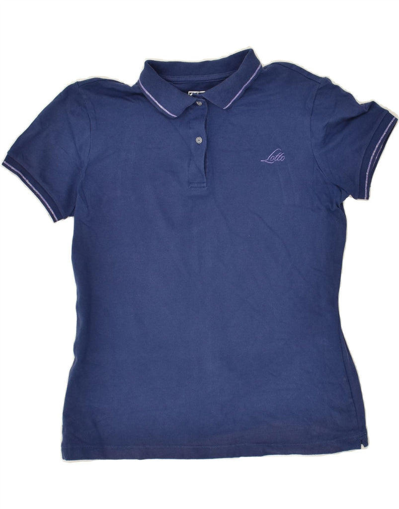 LOTTO Girls Polo Shirt 12-13 Years 2XL Navy Blue | Vintage Lotto | Thrift | Second-Hand Lotto | Used Clothing | Messina Hembry 