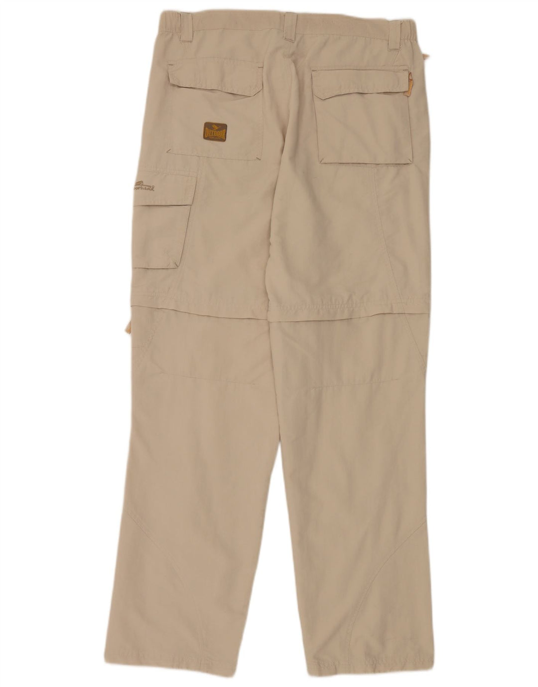 Moorhead Mens Straight Cargo Trousers W34 L34 Beige Polyamide