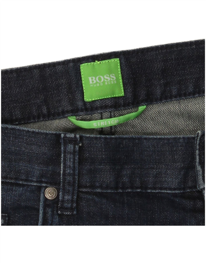 HUGO BOSS Mens Straight Jeans W36 L32 Navy Blue