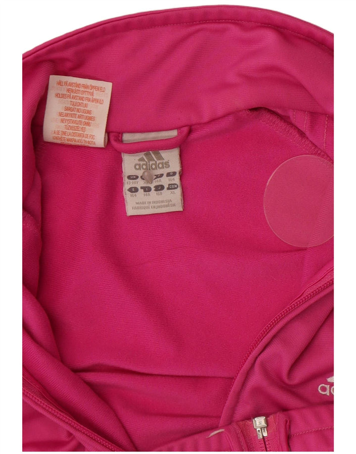 Adidas Girls Tracksuit Top Jacket 13-14 Years Pink