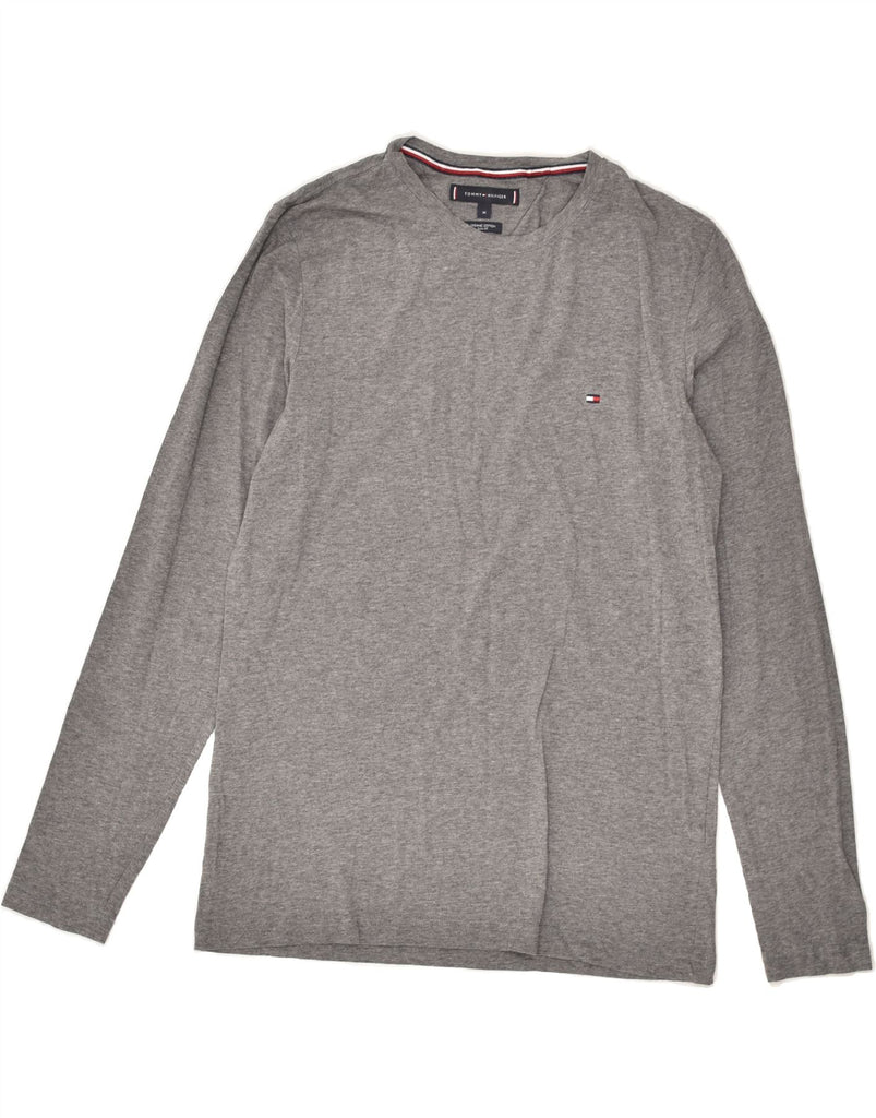 TOMMY HILFIGER Mens Top Long Sleeve Medium Grey Cotton | Vintage Tommy Hilfiger | Thrift | Second-Hand Tommy Hilfiger | Used Clothing | Messina Hembry 