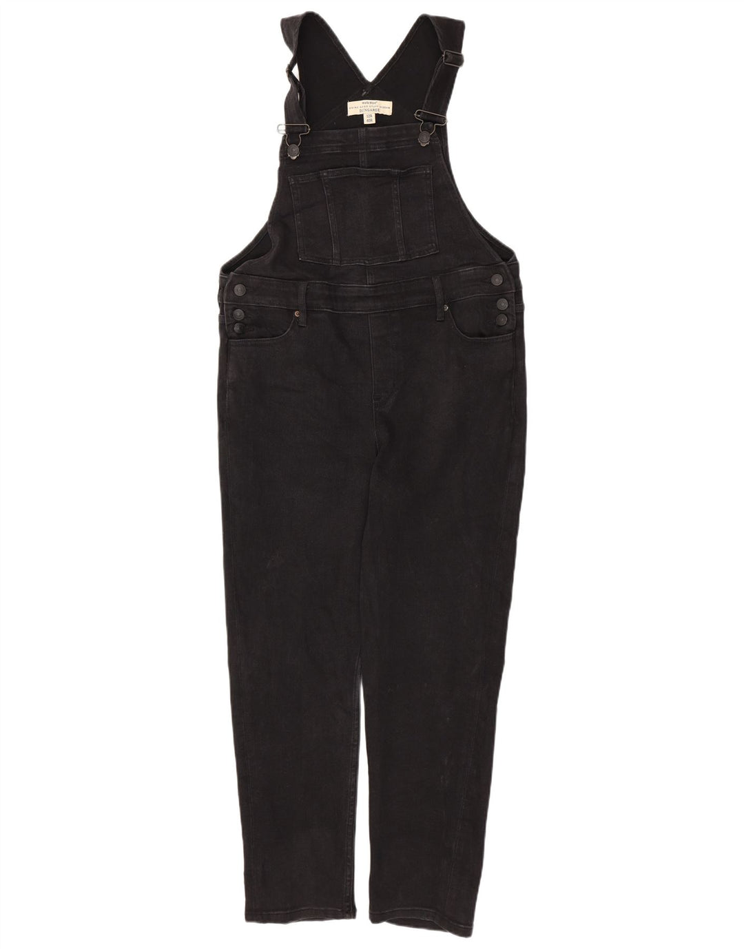 WHITE STUFF Womens Dungarees Slim Jeans US 12 Large W36 L27 Black Cotton
