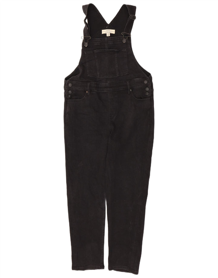 WHITE STUFF Womens Dungarees Slim Jeans US 12 Large W36 L27 Black Cotton