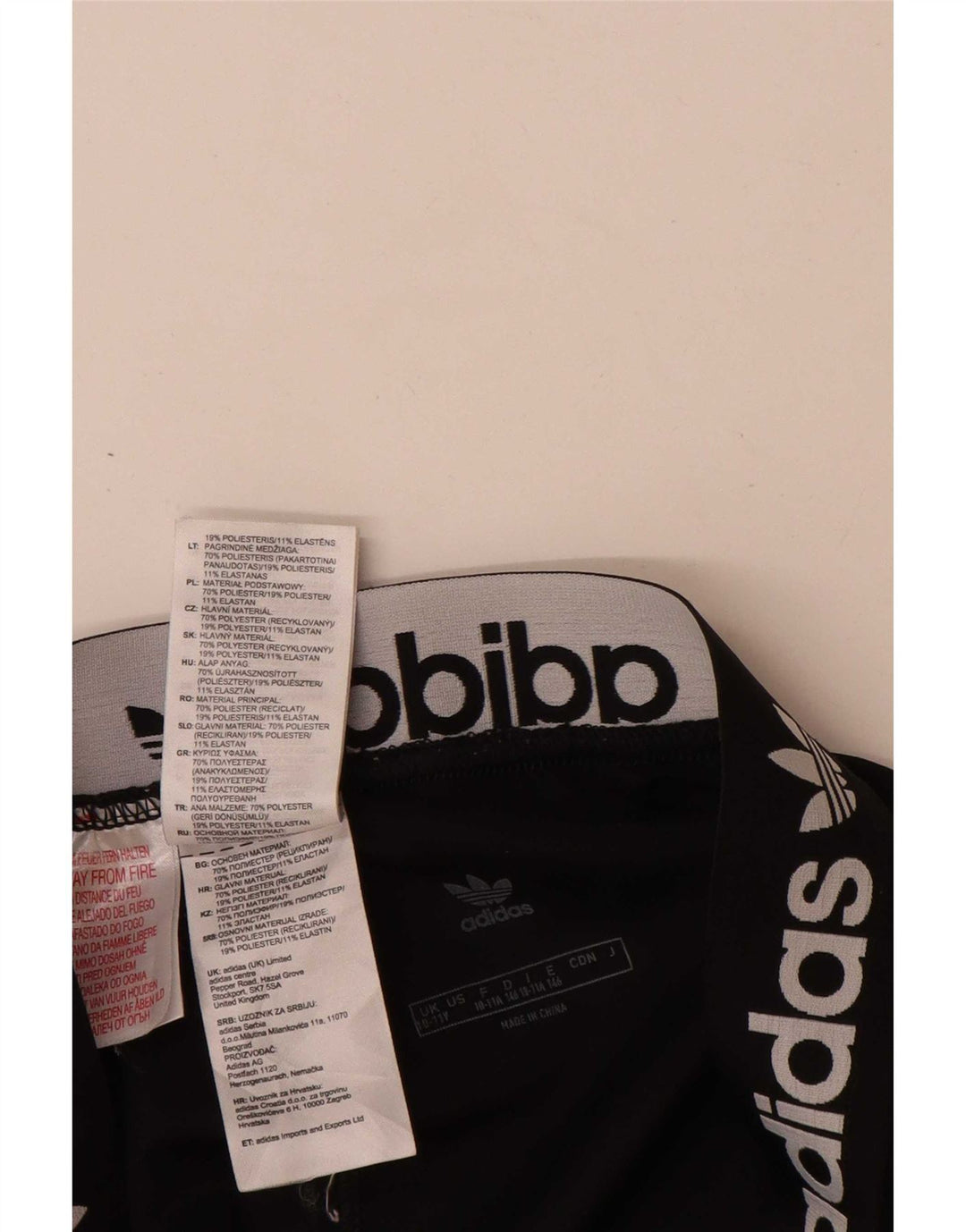 Adidas Girls Graphic Leggings 11-12 Years  Black Polyester