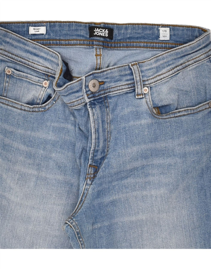 JACK & JONES Girls Liam Skinny Jeans 15-16 Years W28 L31  Blue Cotton | Vintage Jack & Jones | Thrift | Second-Hand Jack & Jones | Used Clothing | Messina Hembry 