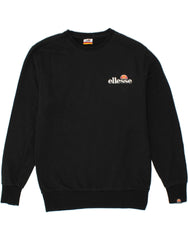 ELLESSE Mens Sweatshirt Jumper Medium Black Cotton