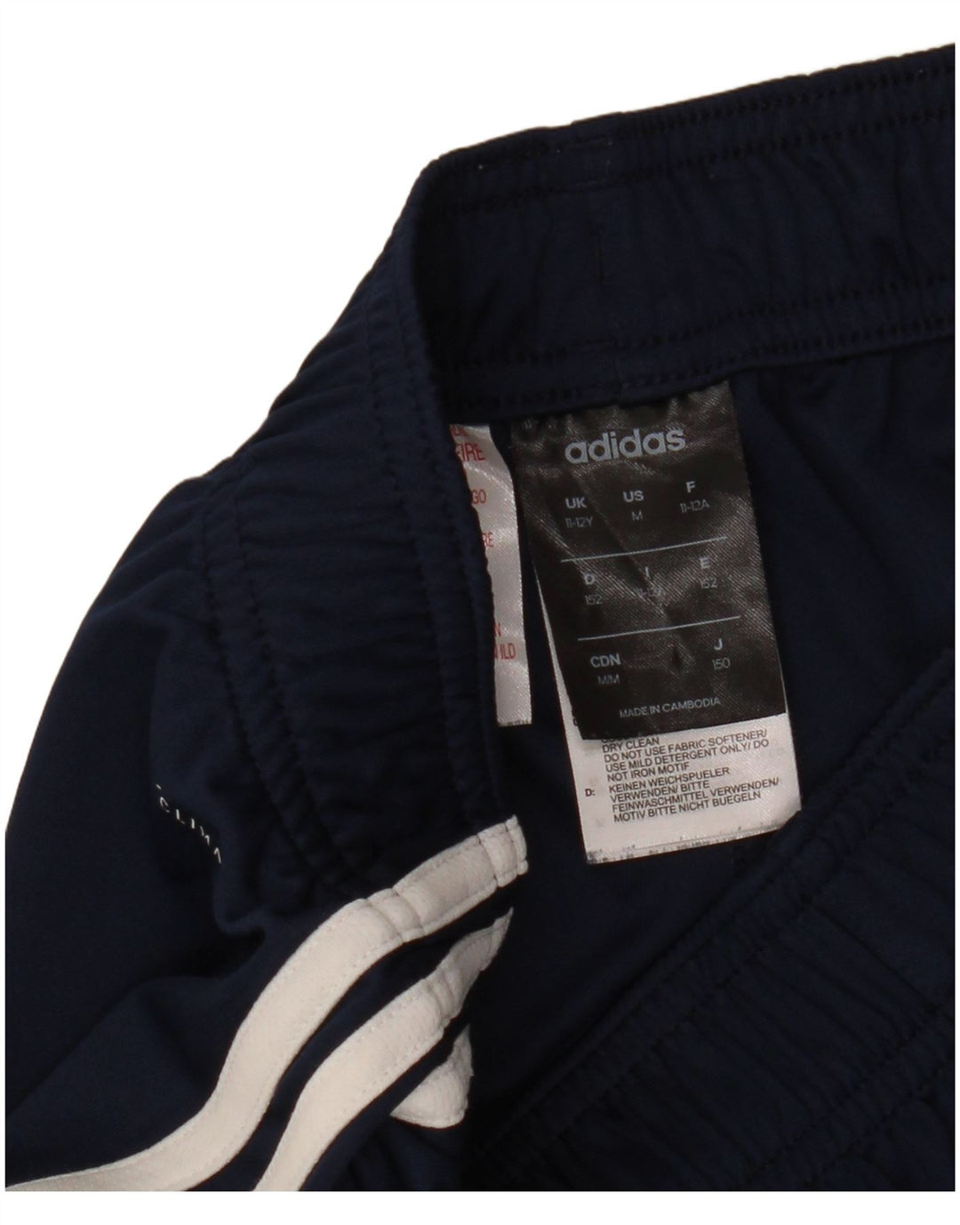 Adidas Boys Climalite Sport Shorts 11-12 Years Navy Blue Polyester