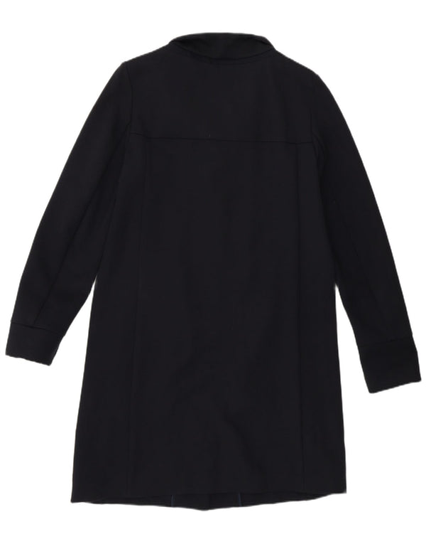 Geox Womens Respira Overcoat UK 8 Small Navy Blue Cotton