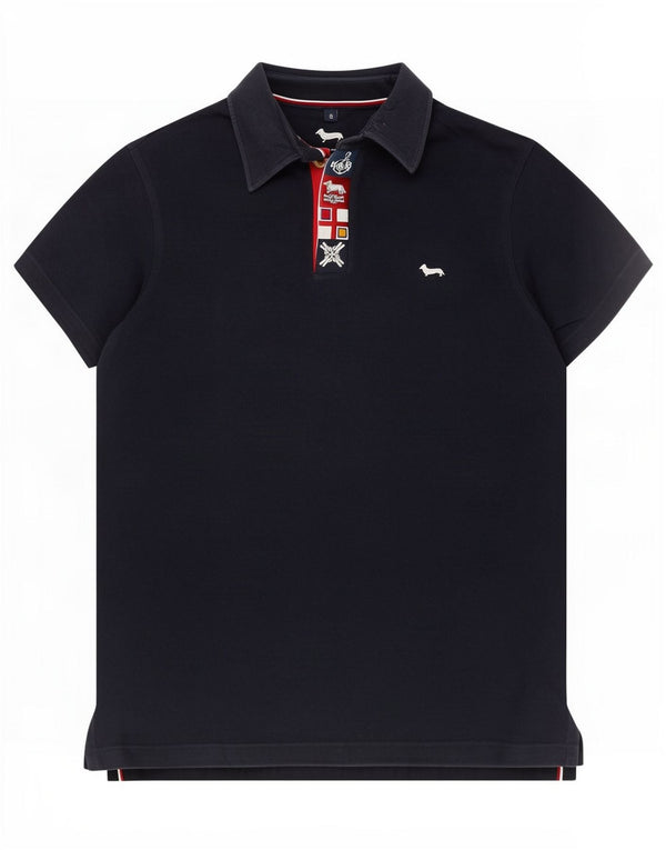Harmont & Blaine Mens Regular Fit Polo Shirt Small Navy Blue Cotton