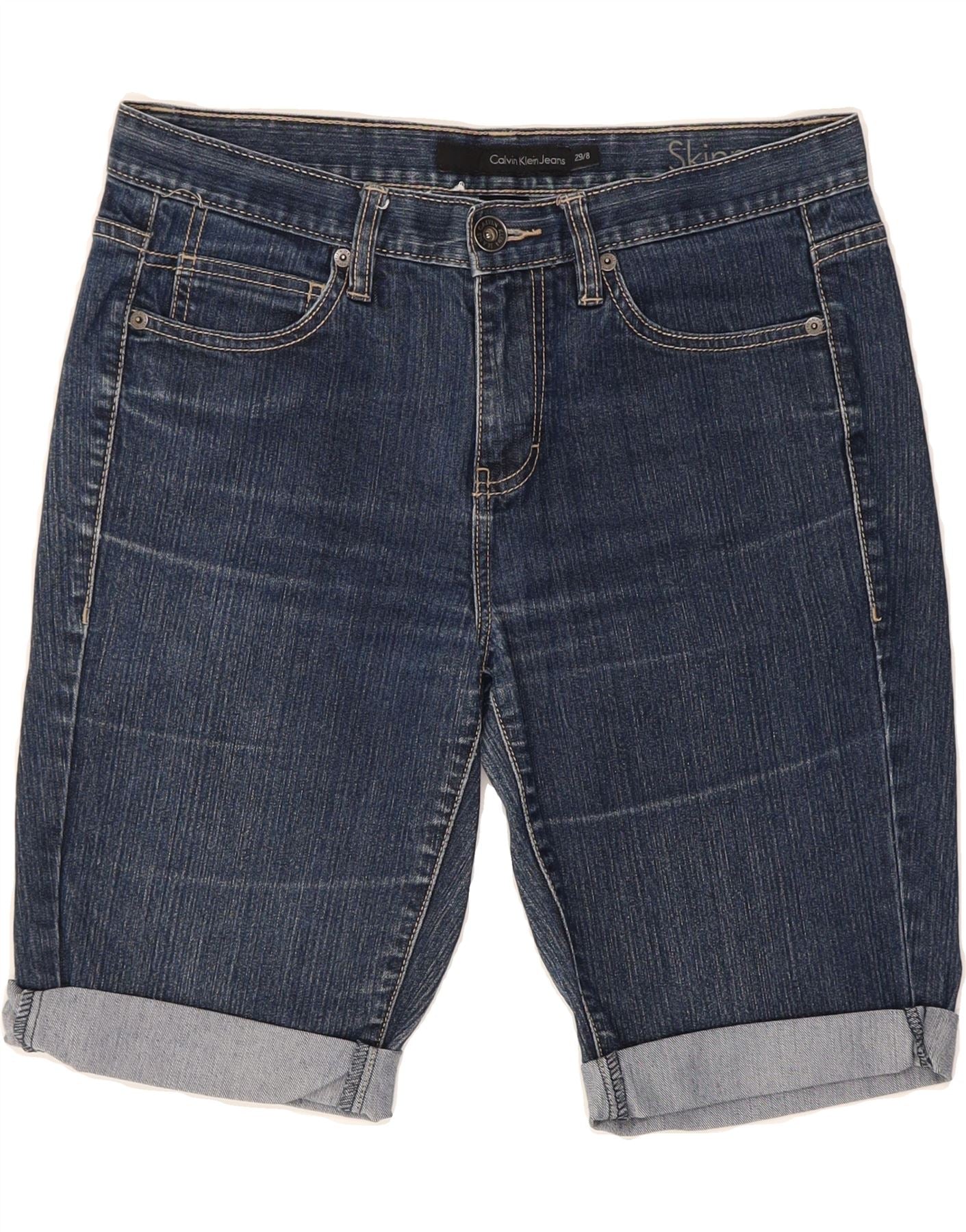 CALVIN KLEIN Womens Denim Shorts US Medium W29 Blue Cotton