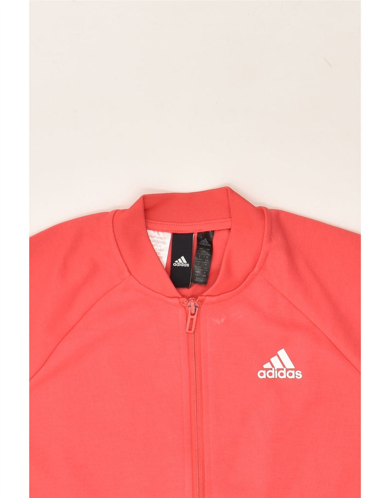 ADIDAS Girls Tracksuit Top Jacket 9-10 Years Pink Polyester | Vintage Adidas | Thrift | Second-Hand Adidas | Used Clothing | Messina Hembry 