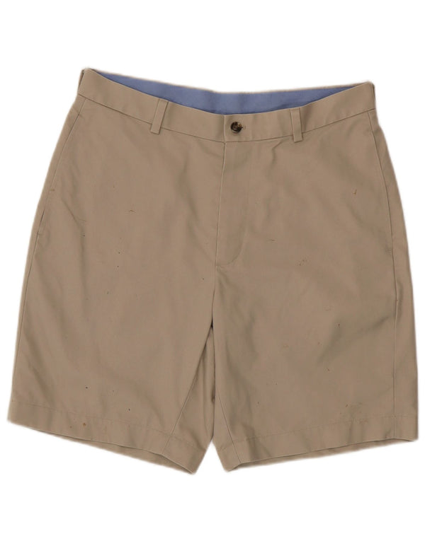 Brooks Brothers Mens Chino Shorts W32 Medium Beige Cotton