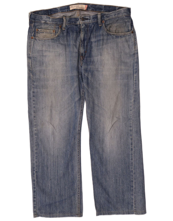 Levi's Mens 550 Relaxed Fit Straight Jeans W36 L30 Blue Cotton