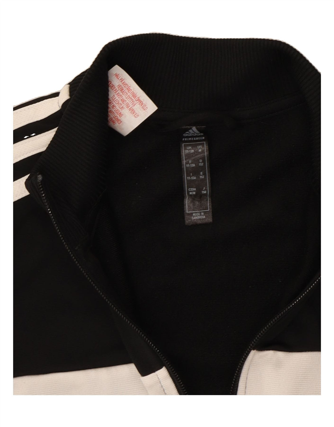 ADIDAS Boys Tracksuit Top Jacket 11-12 Years Black Colourblock Polyester Vintage Adidas and Second-Hand Adidas from Messina Hembry 