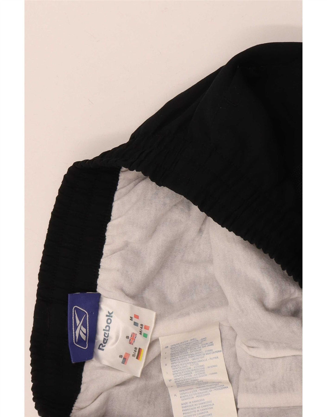 Reebok Mens Tracksuit Trousers Joggers Small Black Polyamide