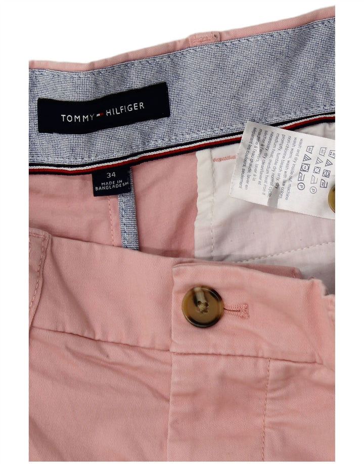 Tommy Hilfiger Mens Chino Shorts W34 Large Pink Cotton