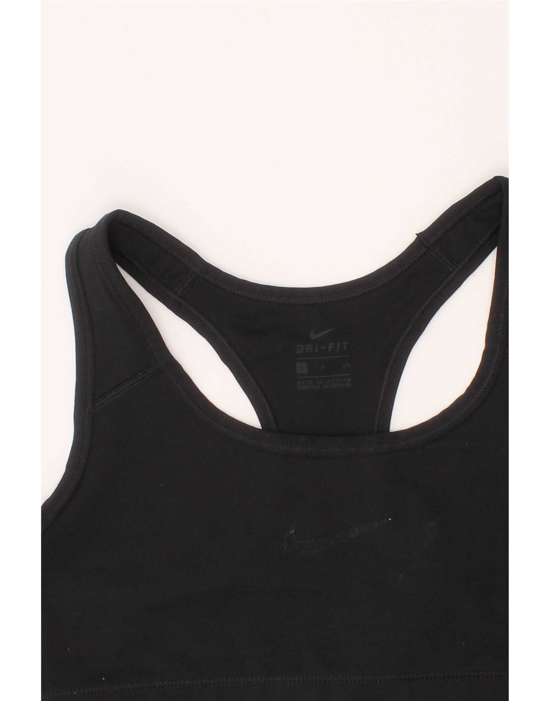 Nike Womens Dri Fit Sport Bra Top Small Black Polyester Sports