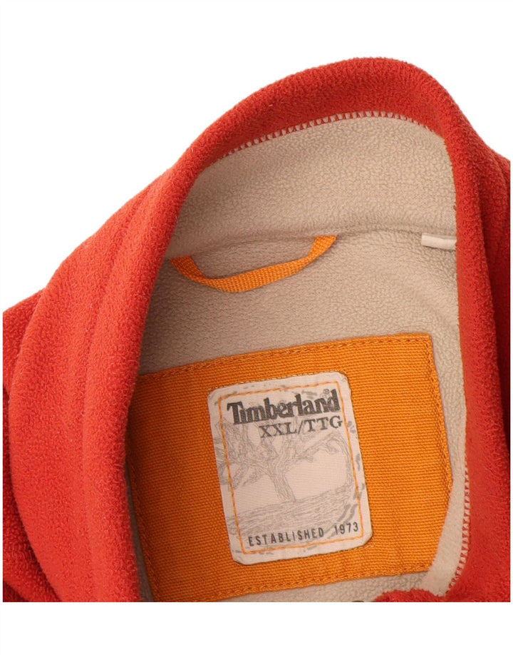 TIMBERLAND Mens Fleece Jacket UK 44 2XL Red Polyester