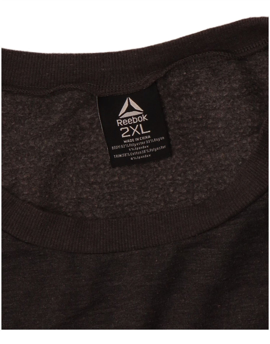 Reebok Womens Oversized Sweatshirt Jumper UK 20 2XL Black Polyester