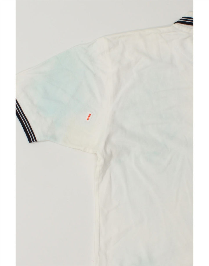 UMBRO Mens Polo Shirt Medium White Tie Dye Cotton Vintage Umbro and Second-Hand Umbro from Messina Hembry 