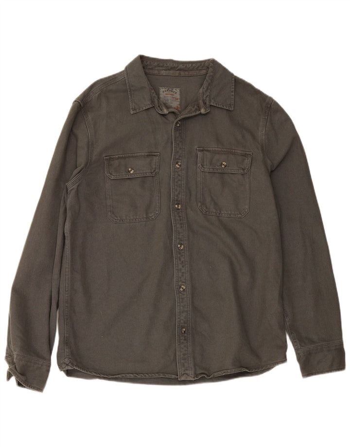 Fat Face Mens Shirt Large Grey Cotton