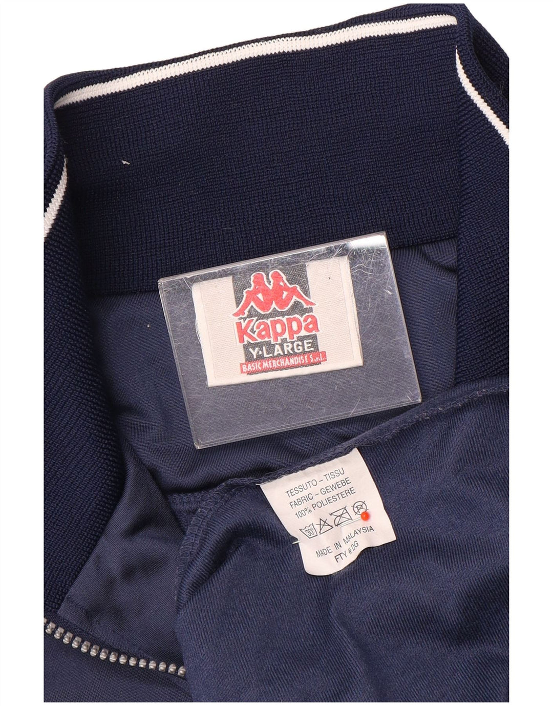 Kappa Mens Oversized Zip Neck Pullover Tracksuit Top Large Navy Blue