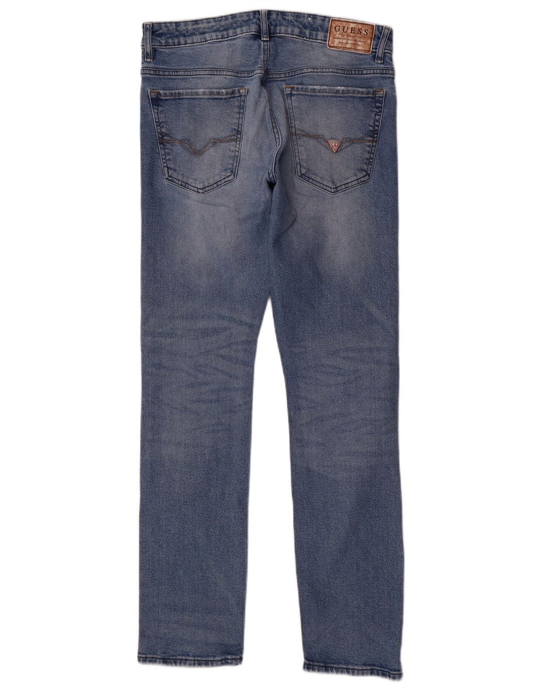 Guess Mens Slim Jeans W31 L32 Blue Cotton