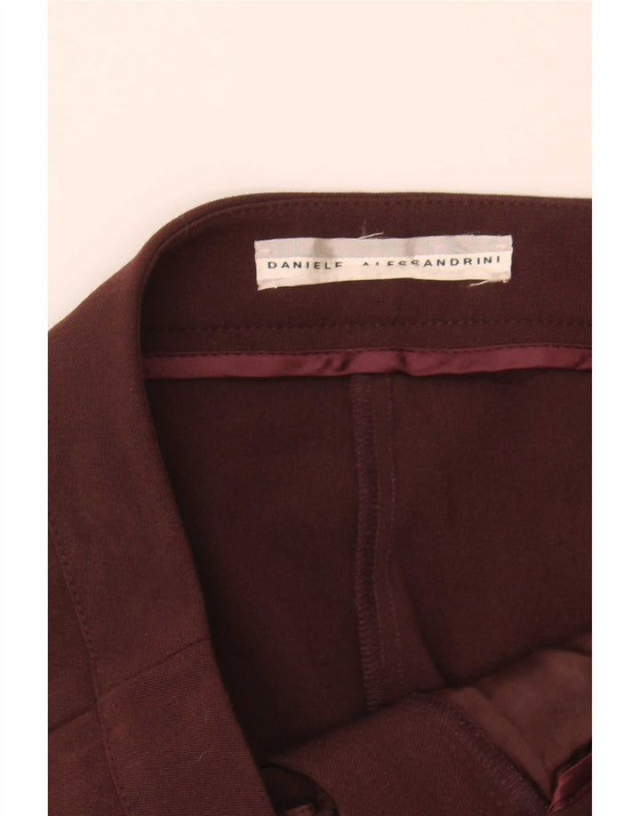 Daniele Alessandrini Womens Slim Chino Trousers IT 42 Medium W32 L30 Maroon